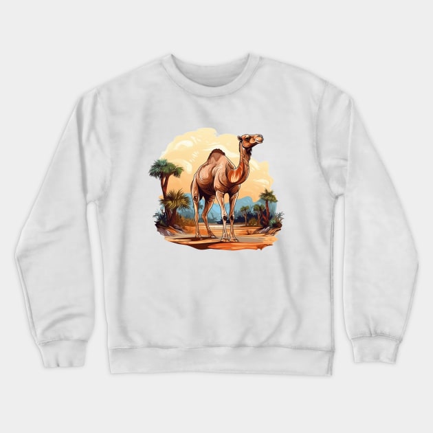 Desert Camel Crewneck Sweatshirt by zooleisurelife